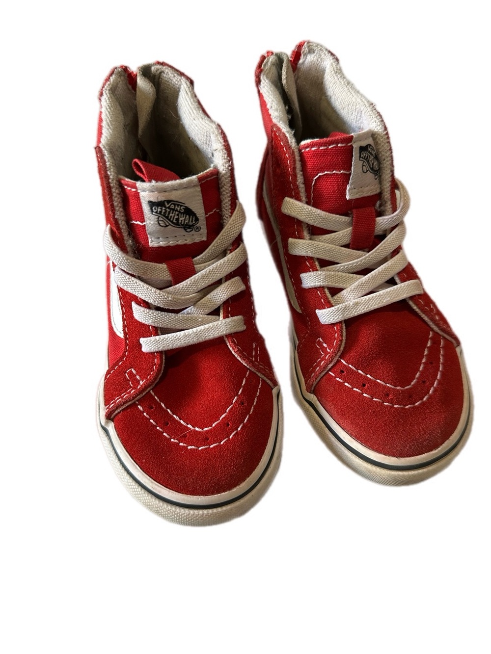 Toddler Red Vans High Tops.